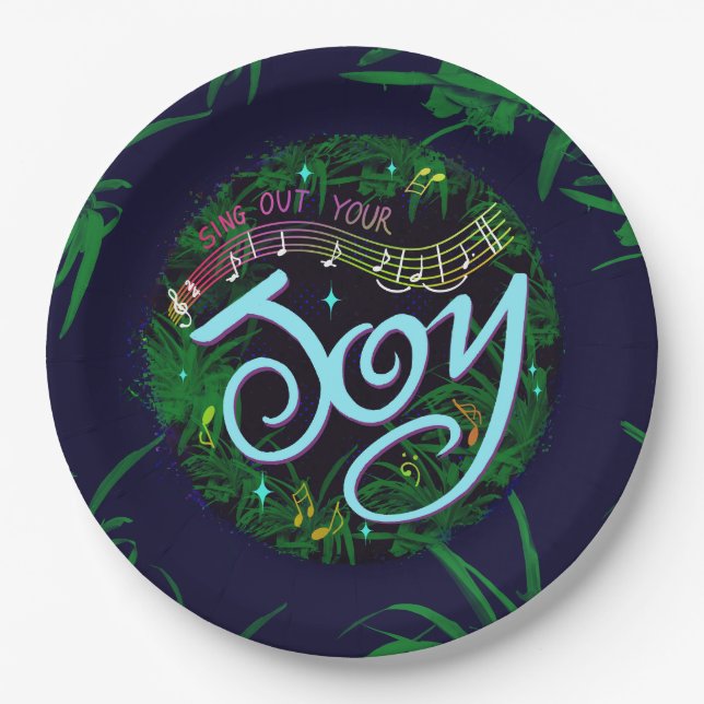 Plato De Papel ¡Canta Tu Alegría! (Anverso)