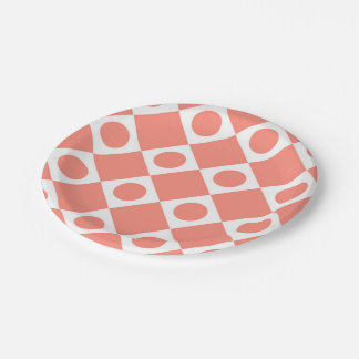 Plato De Papel Cantaloupe de Mod Retro 60