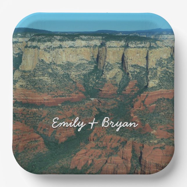 Plato De Papel Capas de rocas rojas en Sedona Arizona (Anverso)