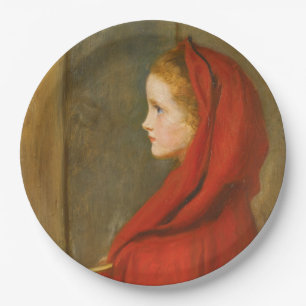 Plato De Papel Caperucita Roja (por John Everett Millais)