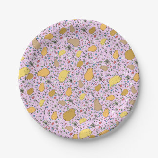 Plato De Papel Capibaras en rosa