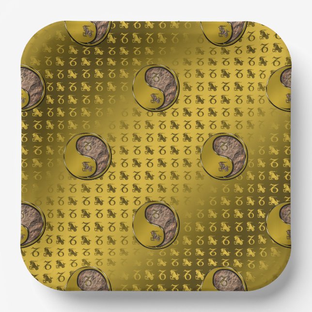 Plato De Papel Capricornio (Anverso)