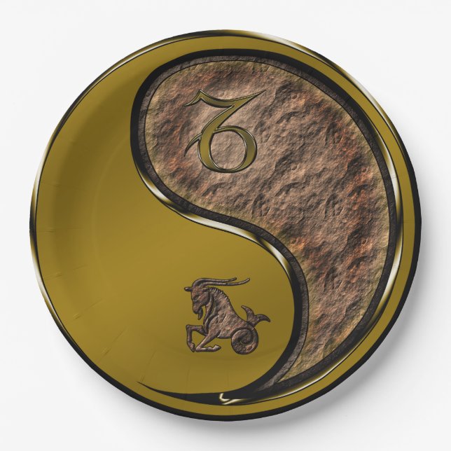Plato De Papel Capricornio (Anverso)