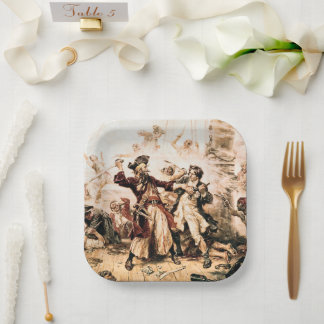 Plato De Papel Captura, Pirata Barbanegra, Venganza de la Reina A