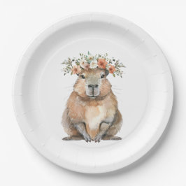 Plato De Papel Capybara Baby Shower • Oh Baby Wildflower