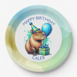 Plato De Papel  Capybara Themed Boy's Birthday Party Personalized