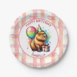 Plato De Papel Capybara themed Girl's Birthday Party