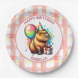 Plato De Papel Capybara themed Girl's Birthday Party