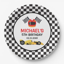 Plato De Papel Car Racing Birthday
