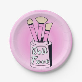 Plato De Papel Cara de muñeca - Impresión de lienzo de los años 4