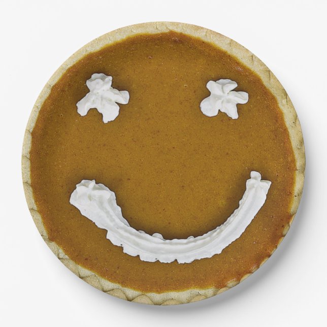 Plato De Papel Cara del tubo de calabaza (Anverso)