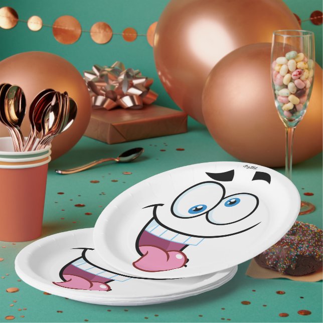 Plato De Papel cara divertida (Multi)
