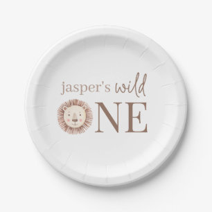 Plato De Papel Cara salvaje de un león