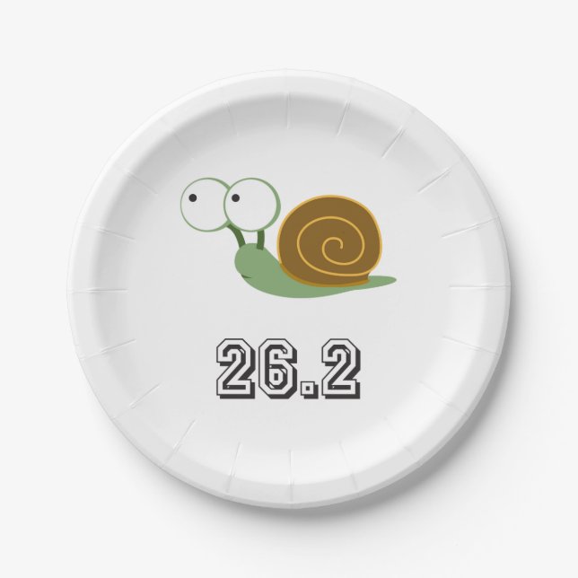 Plato De Papel Caracol Mono 26.2 (maratón) (Anverso)