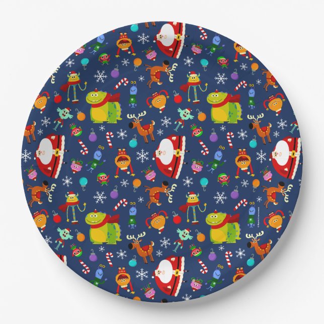 Plato De Papel Carácter de vacaciones de rimington súper simple (Anverso)