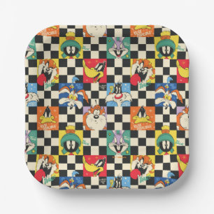 Plato De Papel Caracteres LOONEY TUNES™ en negro y blanco