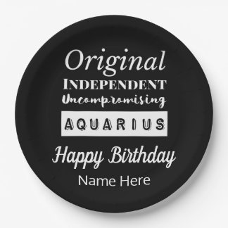 Plato De Papel Características de la diversión de Aquarius Zodiac