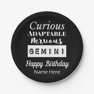 Plato De Papel Características de la diversión de Gemini Zodiac C