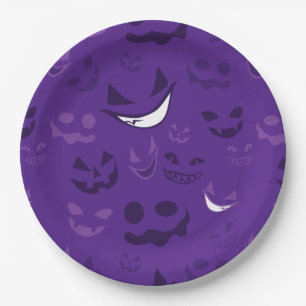 Plato De Papel Caras espeluznantes