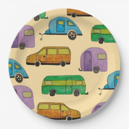 Plato De Papel Caravanas de camping