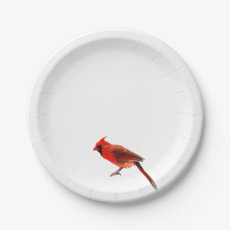Plato De Papel Cardenales