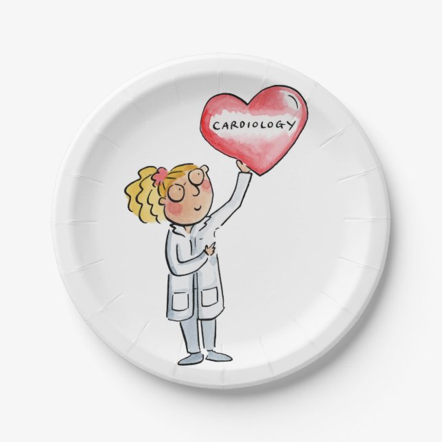 Plato De Papel Cardiología (Anverso)