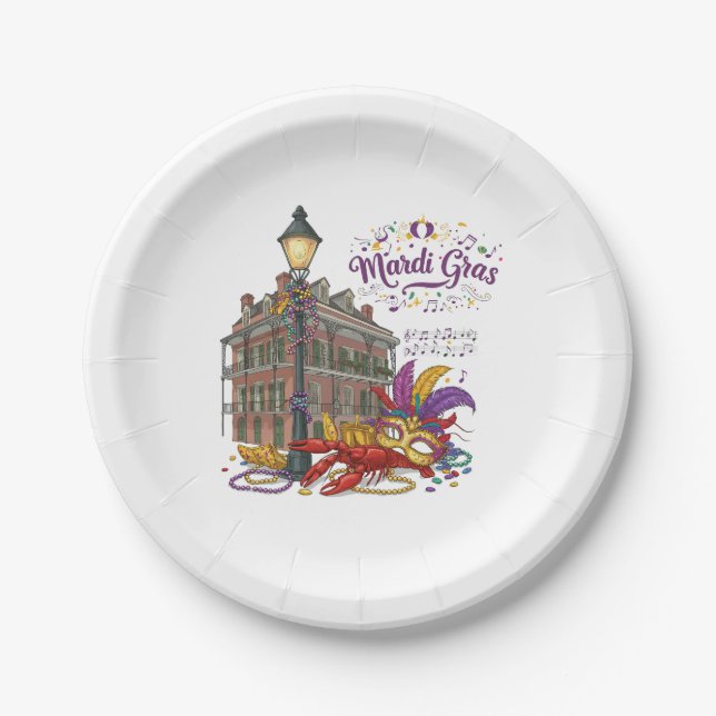 Plato De Papel Carnaval (Anverso)