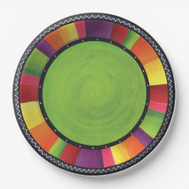 Plato De Papel Carnaval de Fiesta