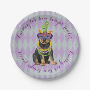 Plato De Papel Carnaval Rottweiler