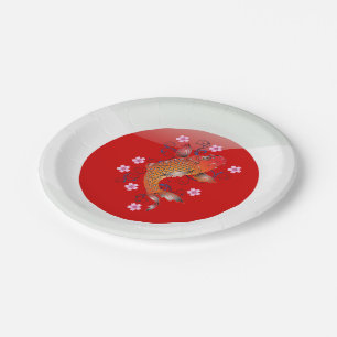Plato De Papel Carne koi japonesa