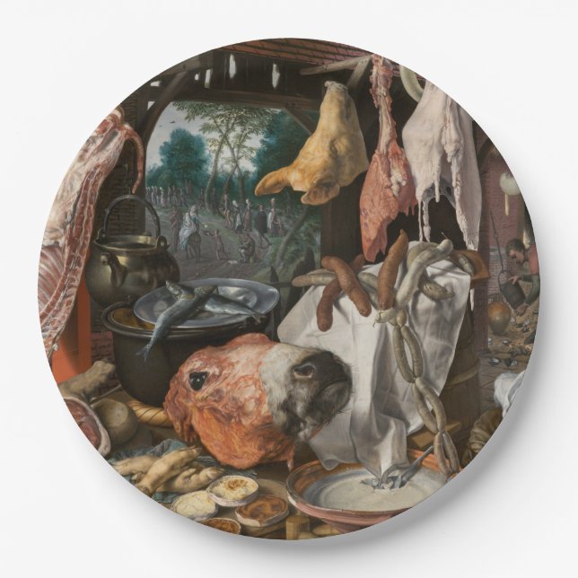 Plato De Papel Carnicero (por Pieter Aertsen) (Anverso)