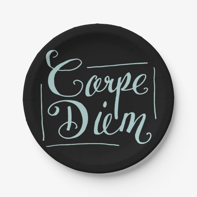 Plato De Papel Carpe Diem Fancy (Anverso)