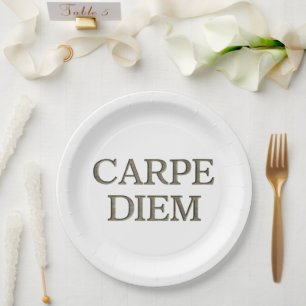 Plato De Papel Carpe Diem placas de papel grandes