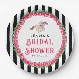 Plato De Papel Carrera de caballos Derby Bridal Shower