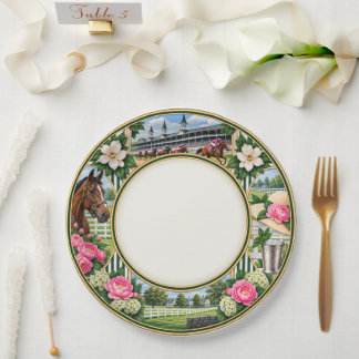 Plato De Papel Carreras de Caballos del Derby de Kentucky Fiesta