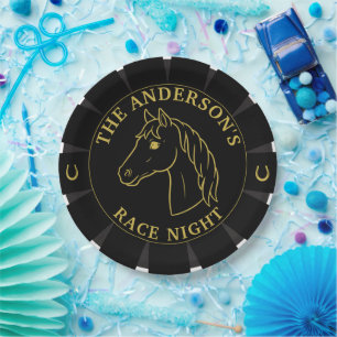 Plato De Papel Carreras de caballos Derby Day Fiesta