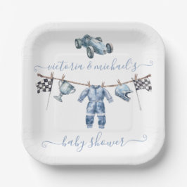 Plato De Papel Carreras de coches Baby Shower