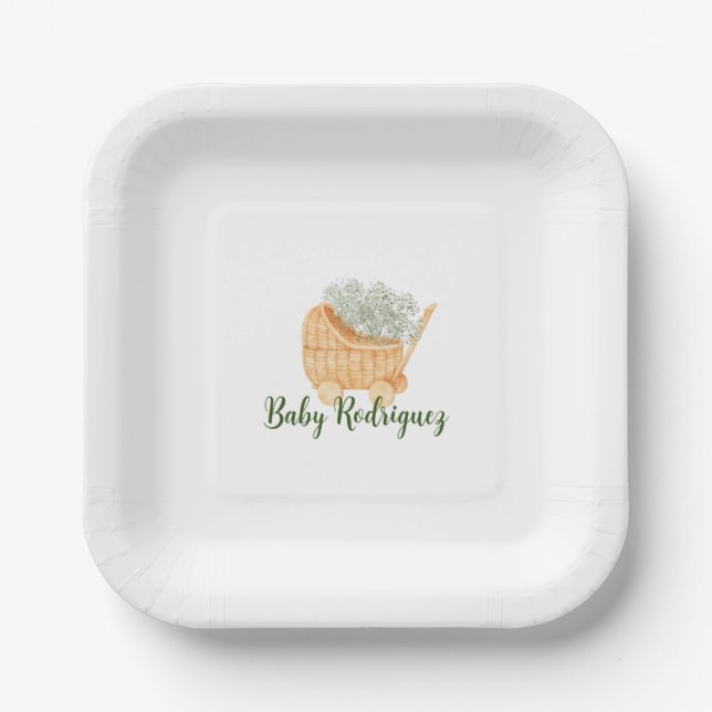 Plato De Papel Carrito para bebés (Anverso)