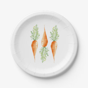 Plato De Papel Carrot Trio   Vegetales orgánicos