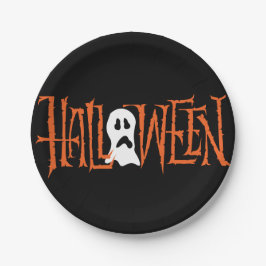 PLATO DE PAPEL CARTA DE MANO HALLOWEEN | PLACAS DE PAPEL FIESTA