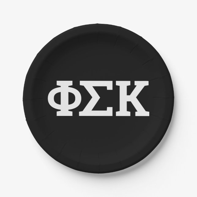 Plato De Papel Cartas de Phi Sigma Kappa (Anverso)