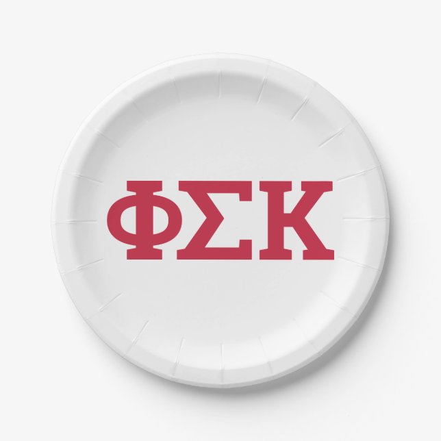 Plato De Papel Cartas de Phi Sigma Kappa (Anverso)