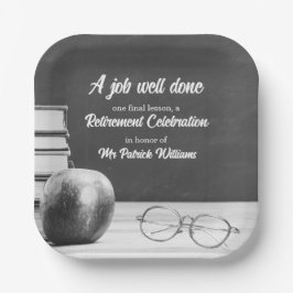 Plato De Papel Cartel de retiro de profesores Apple Books Noir