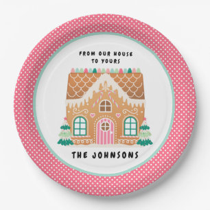 Plato De Papel Casa de caramelos   Navidades Cookie Exchange
