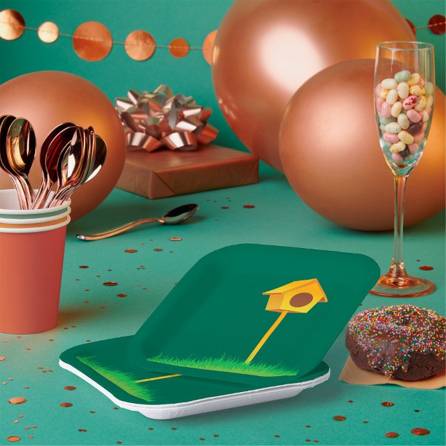 Plato De Papel Casa de pájaro (Subido por el creador)