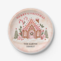 Casa de Pan de Jengibre Personalizada Navidad Fami
