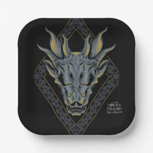 Plato De Papel CASA DEL DRAGÓN Balerion Skull Diamond