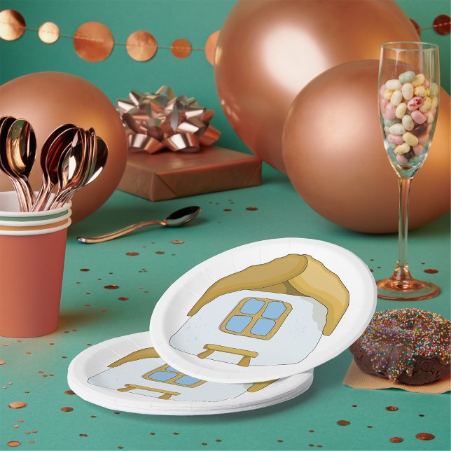 Plato De Papel Casa pequeña y pequeña (Subido por el creador)