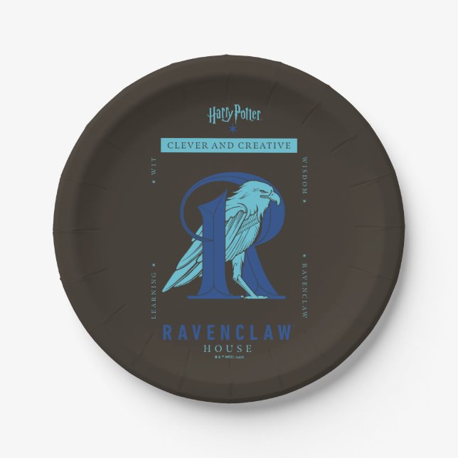 Plato De Papel Casa RAVENCLAW™ inteligente y creativa (Anverso)