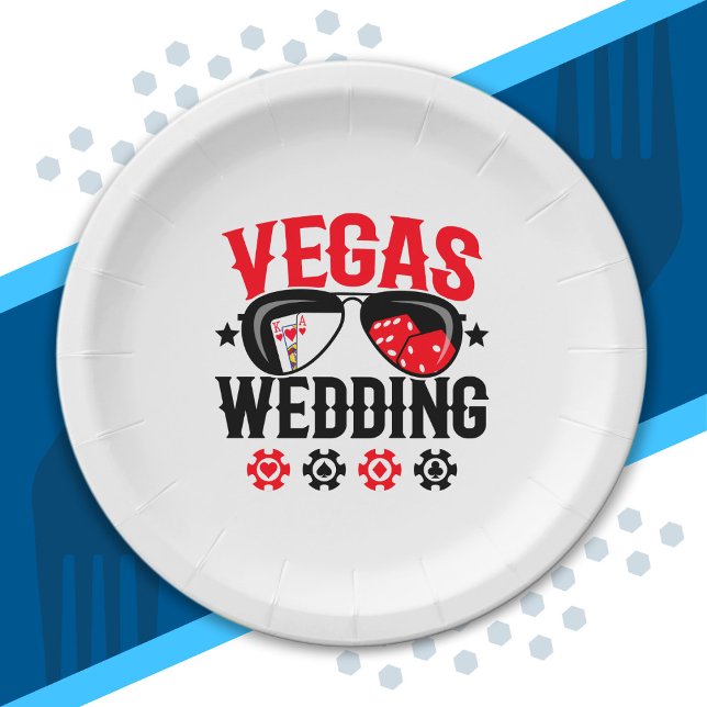Plato De Papel Casados en Las Vegas - Fiesta de Boda de Vegas (Subido por el creador)